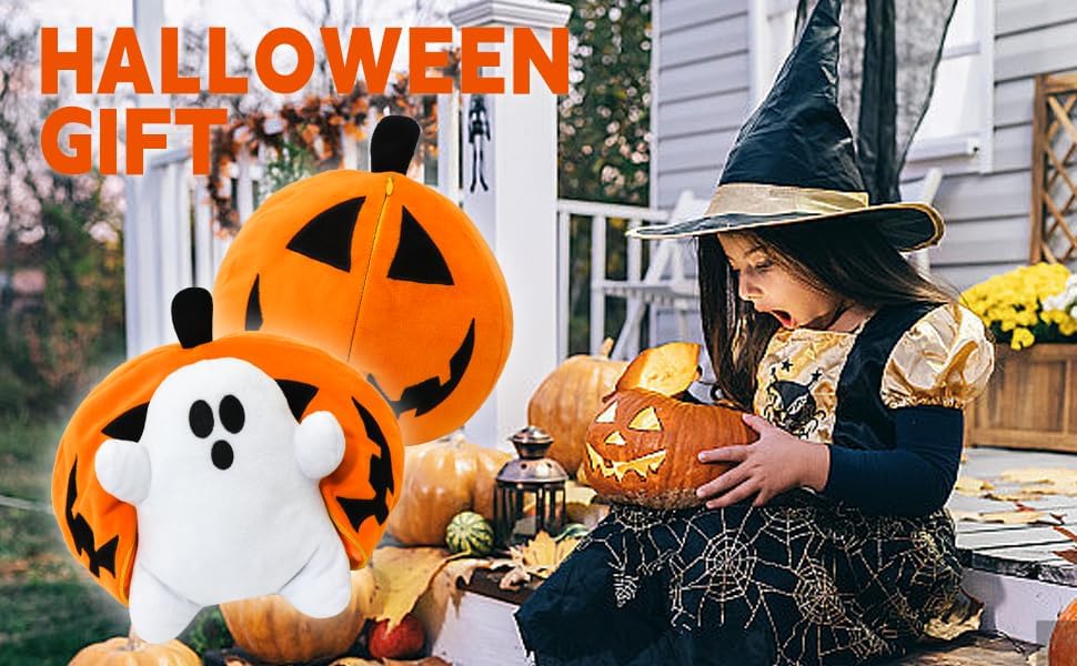 Muñeco de Calabaza Fantasma - Suave y Acogedor - Juguete