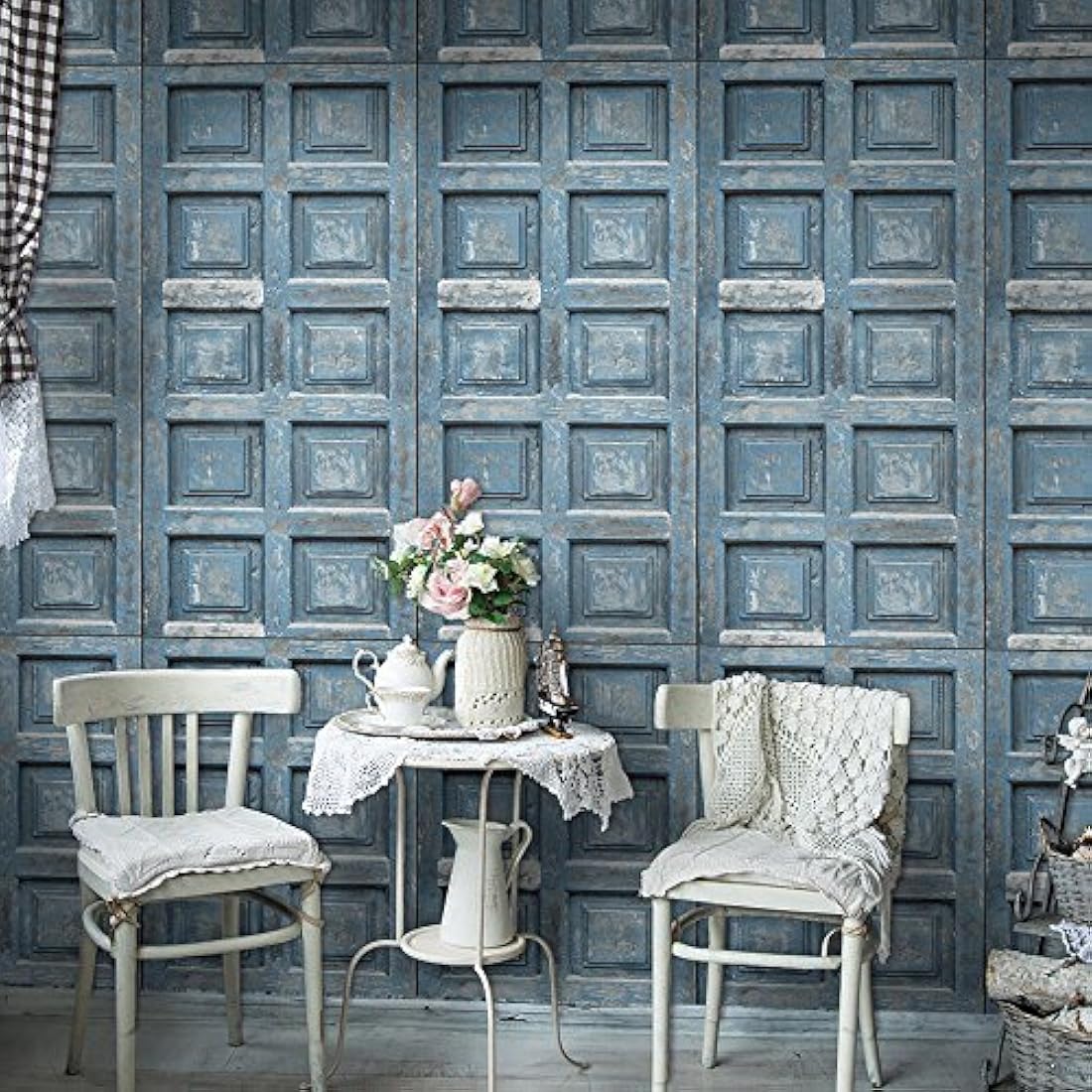 Papel pintado de madera sintética efecto 3D