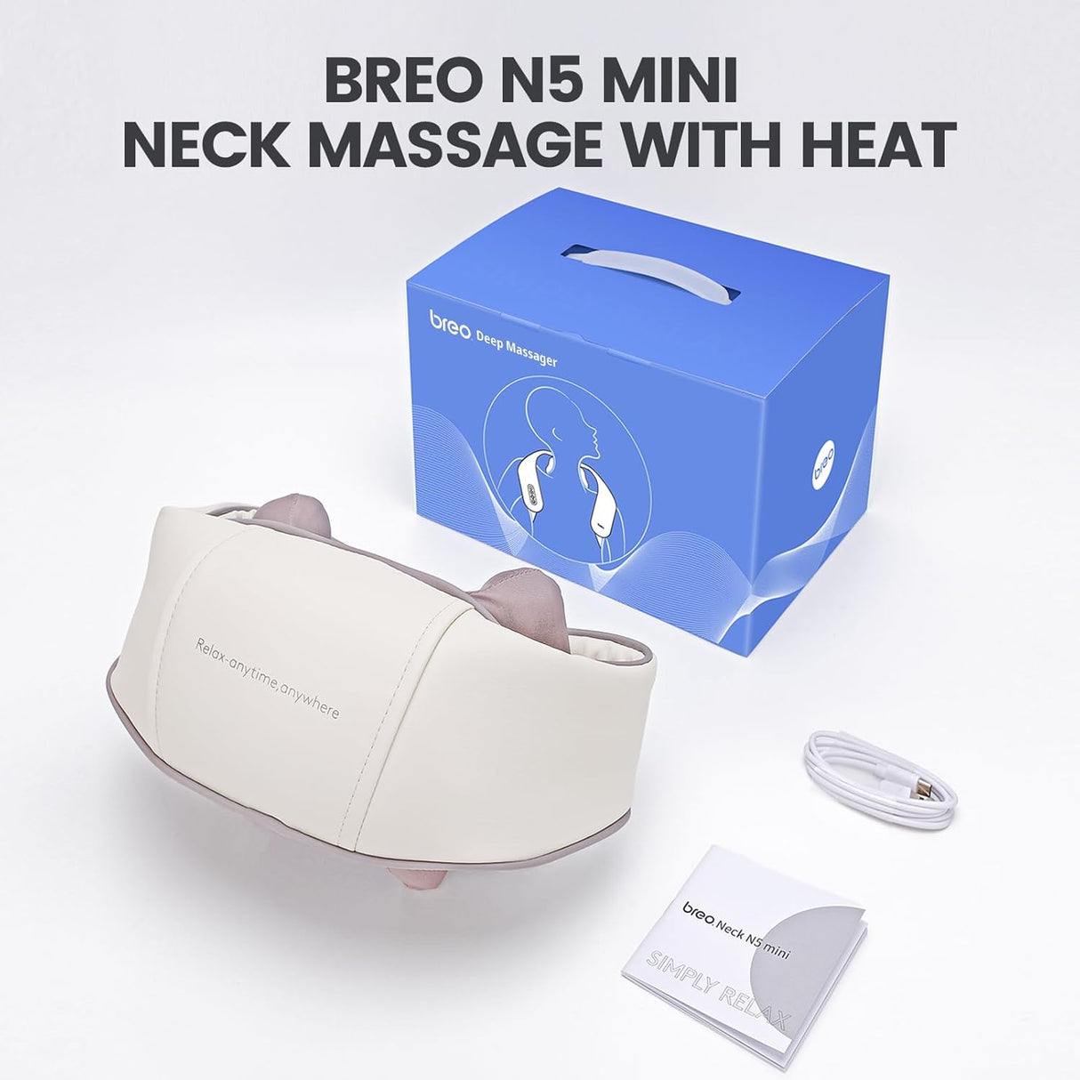 Masajeador de Cuello Breo N5 Mini con Calor y Relajación