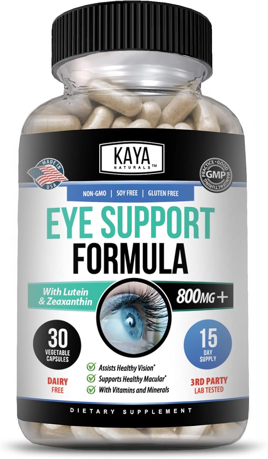 Suplemento de salud ocular luteína zeaxantina fatiga ocular