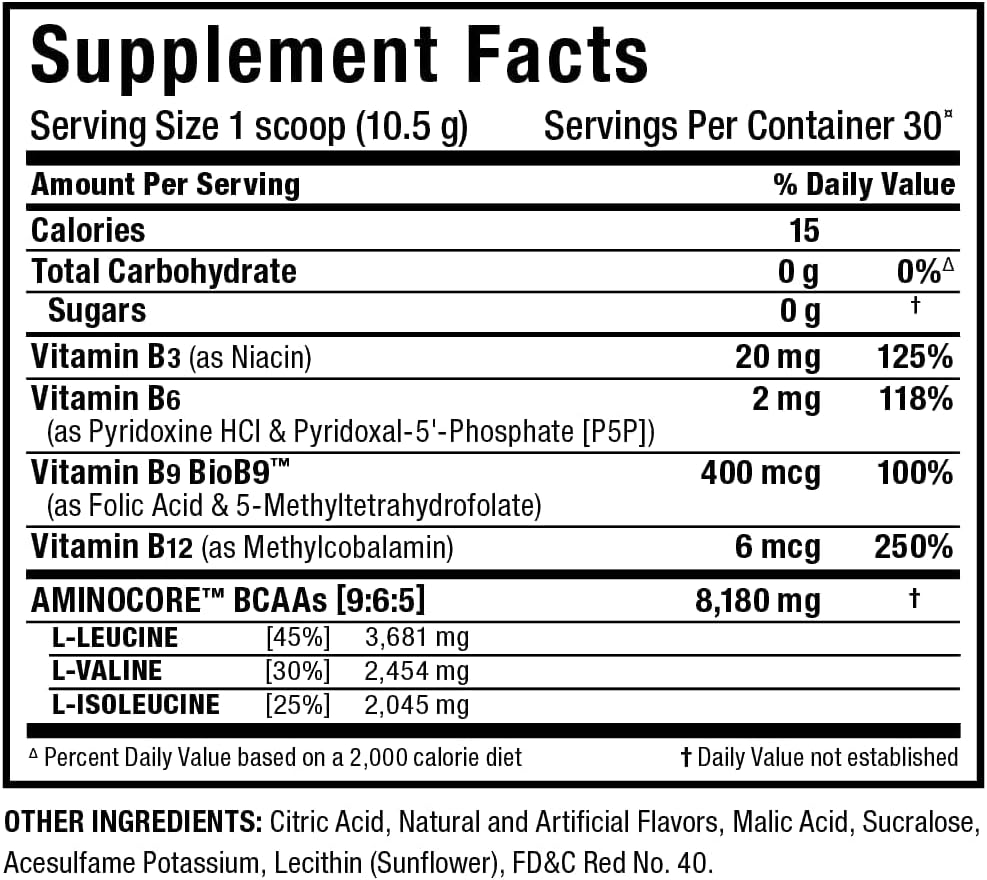 Allmax Nutrition Aminocore BCAA 8g Gluten Free 315g
