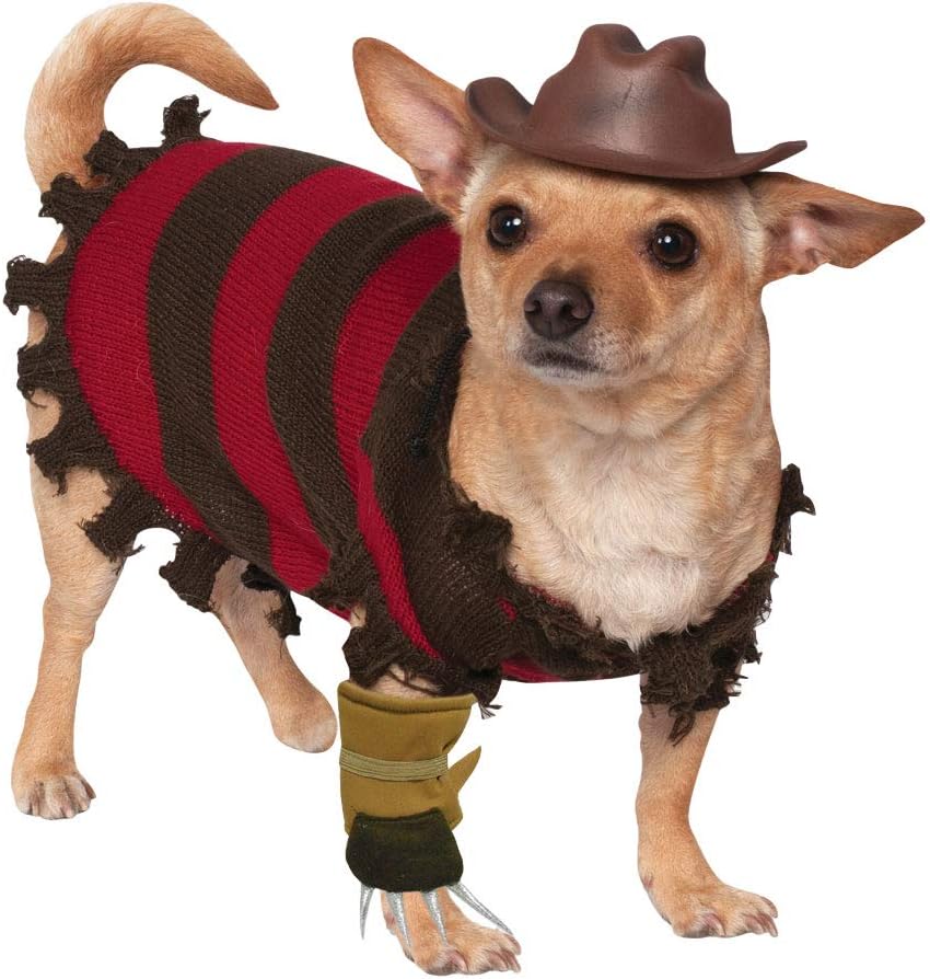 Rubie's - Disfraz para mascotas con el tema de Freddy Krueger A Nightmare on Elm Street