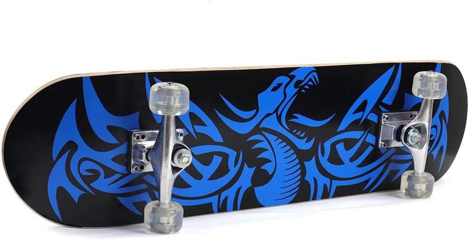 Skateboard Doble Kick 31" 8 Capas Maple para Niños y Principiantes