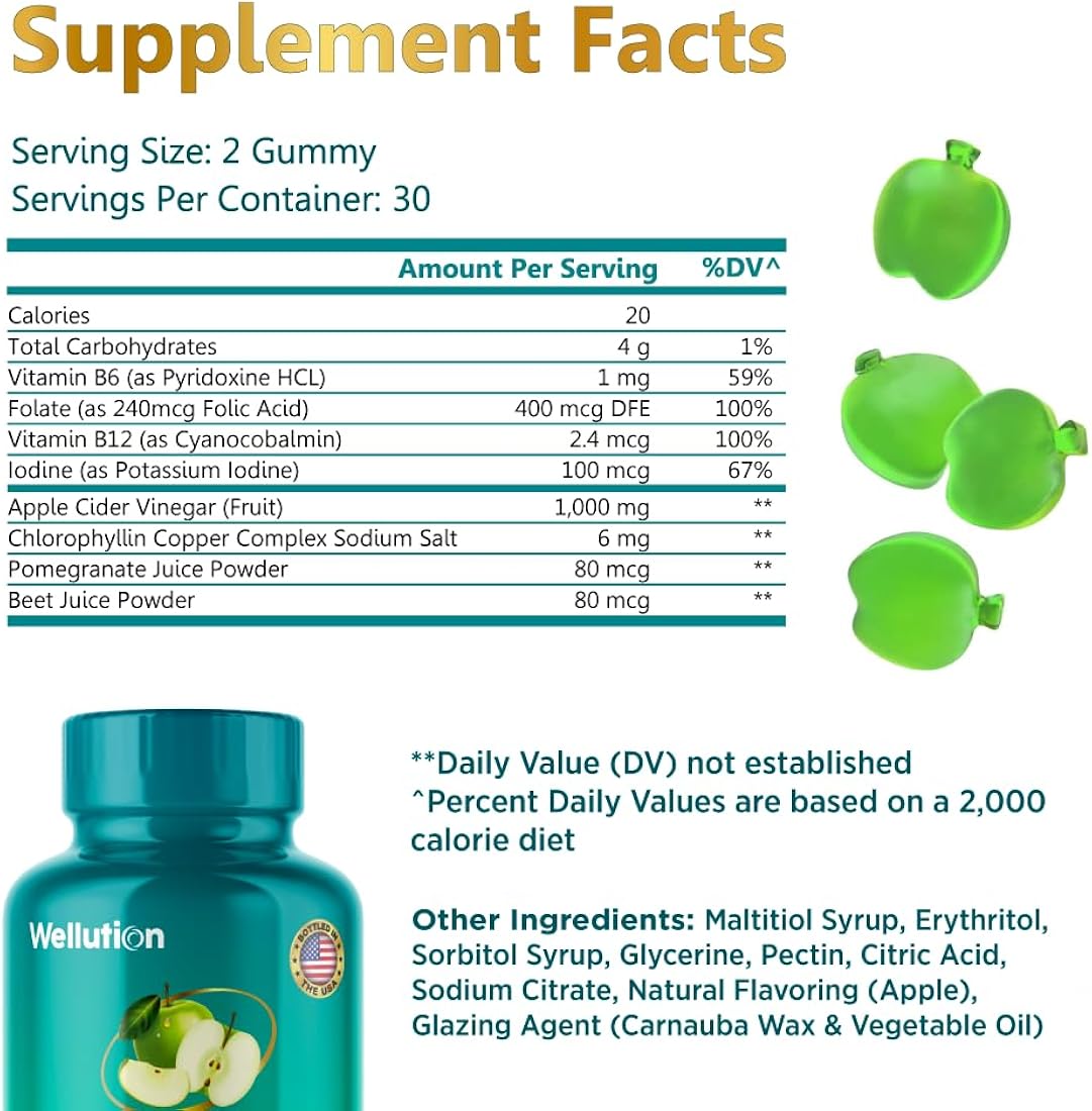 WELLUTION Keto ACV Gummies Vinagre de sidra de manzana