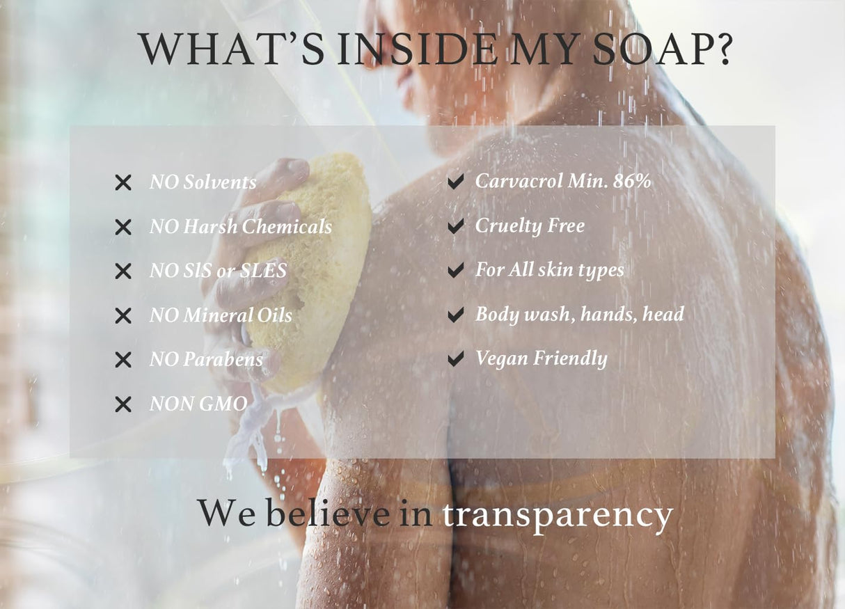 Jabón Natural de Aceite de Orégano - Manos o Cuerpo