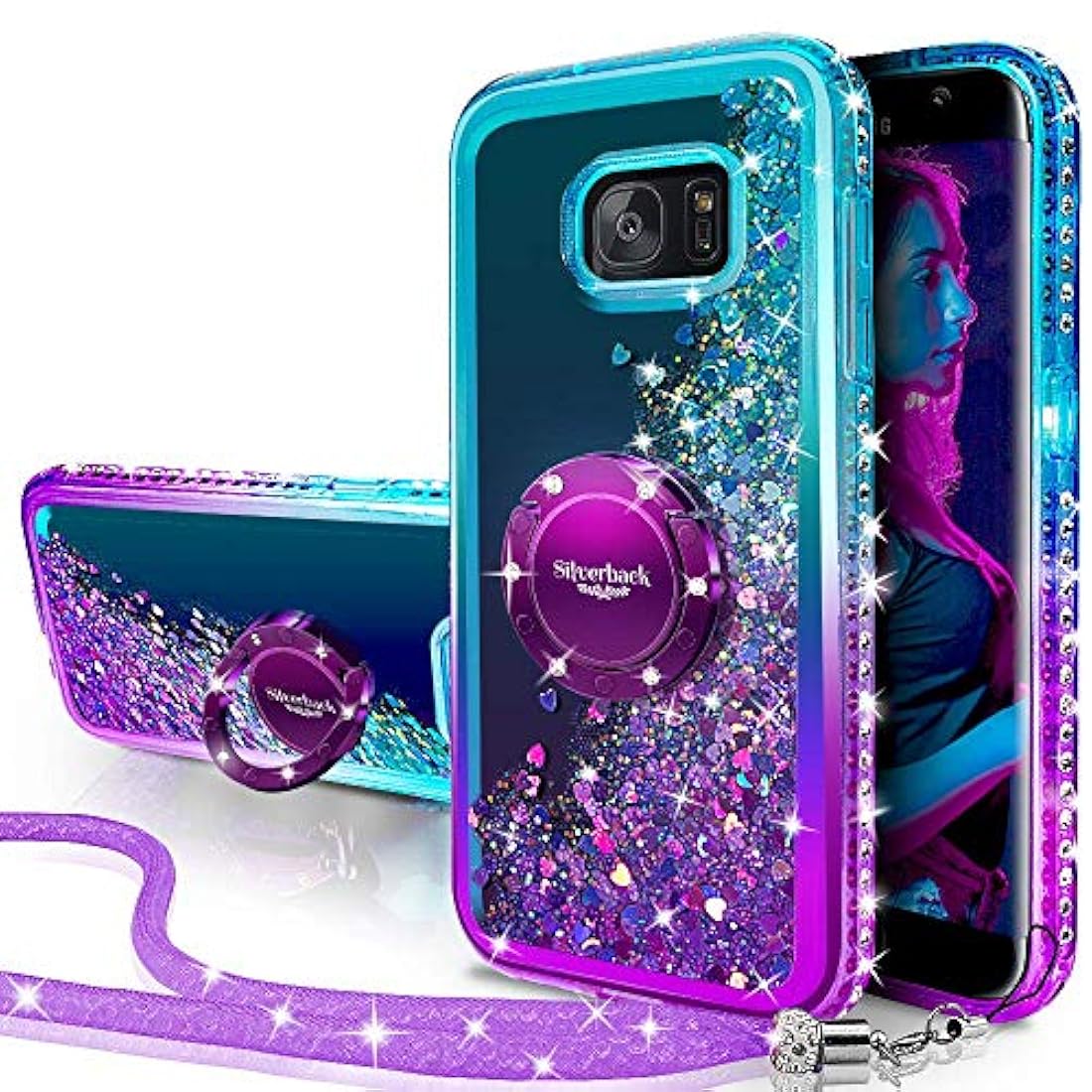 Funda para Galaxy S7 líquida holográfica