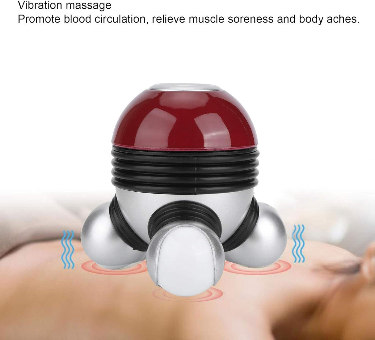 Masajeador Eléctrico CDQL Portátil, Vibración, LED, Mini