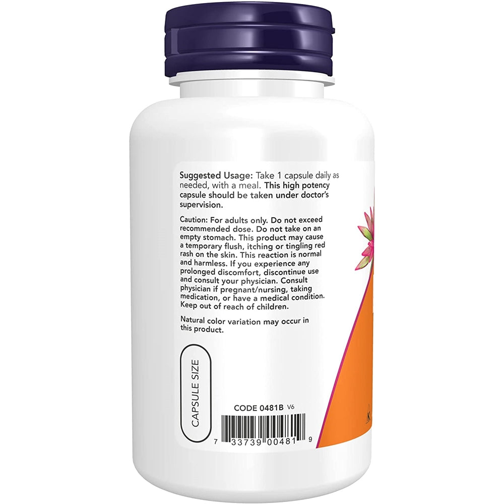 Suplemento Niacina (Vitamina B-3) 500 mg 100 Cápsulas