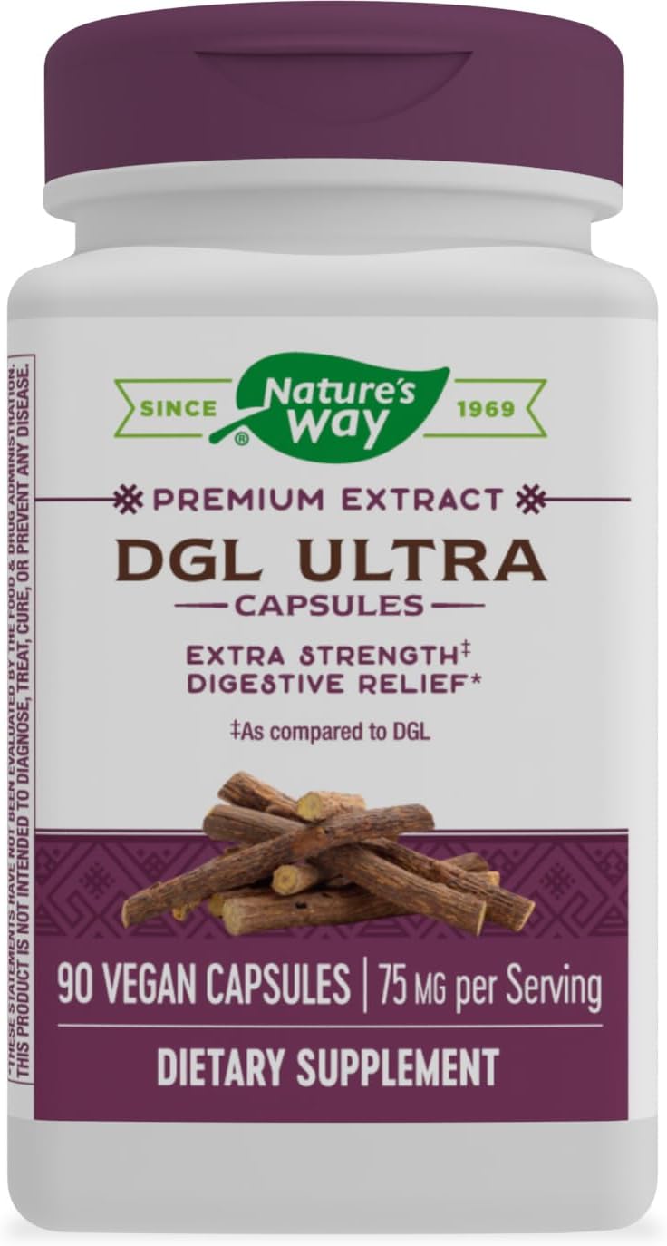 DGL Ultra Extracto de Regaliz - Nature's Way - 90 Cápsulas Veganas