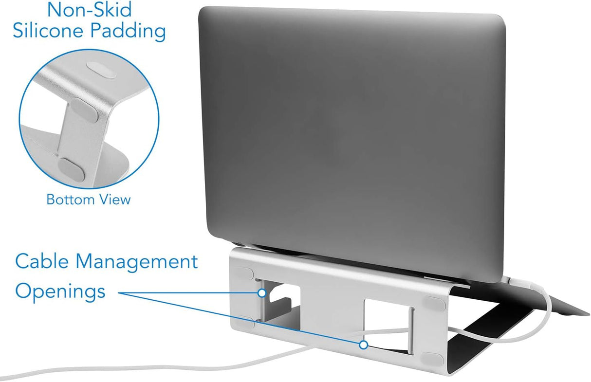 Soporte vertical para laptop de aluminio 2 en 1