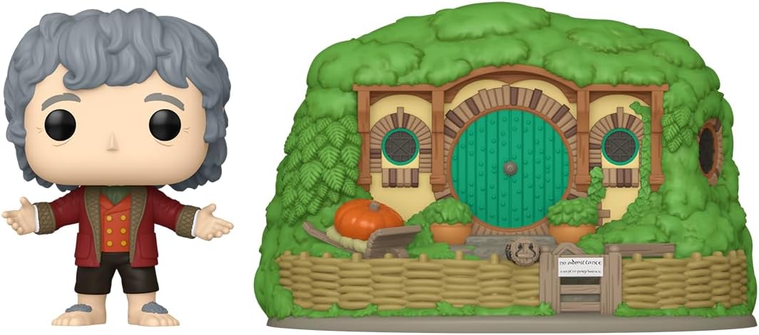 Funko Pop! Town: El Señor de los Anillos - Bilbo Baggins con Bag-End