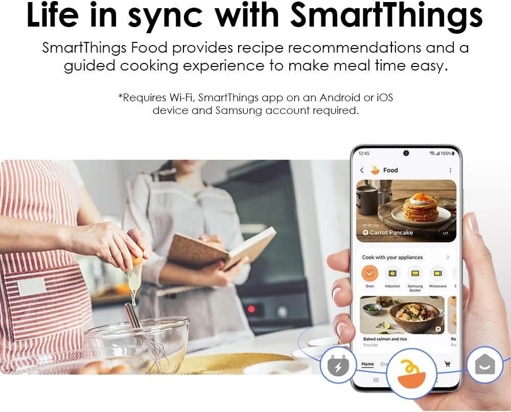 Microondas Samsung 1.2 cu. ft, Convección Air Fry, MC12DB8700CKAA