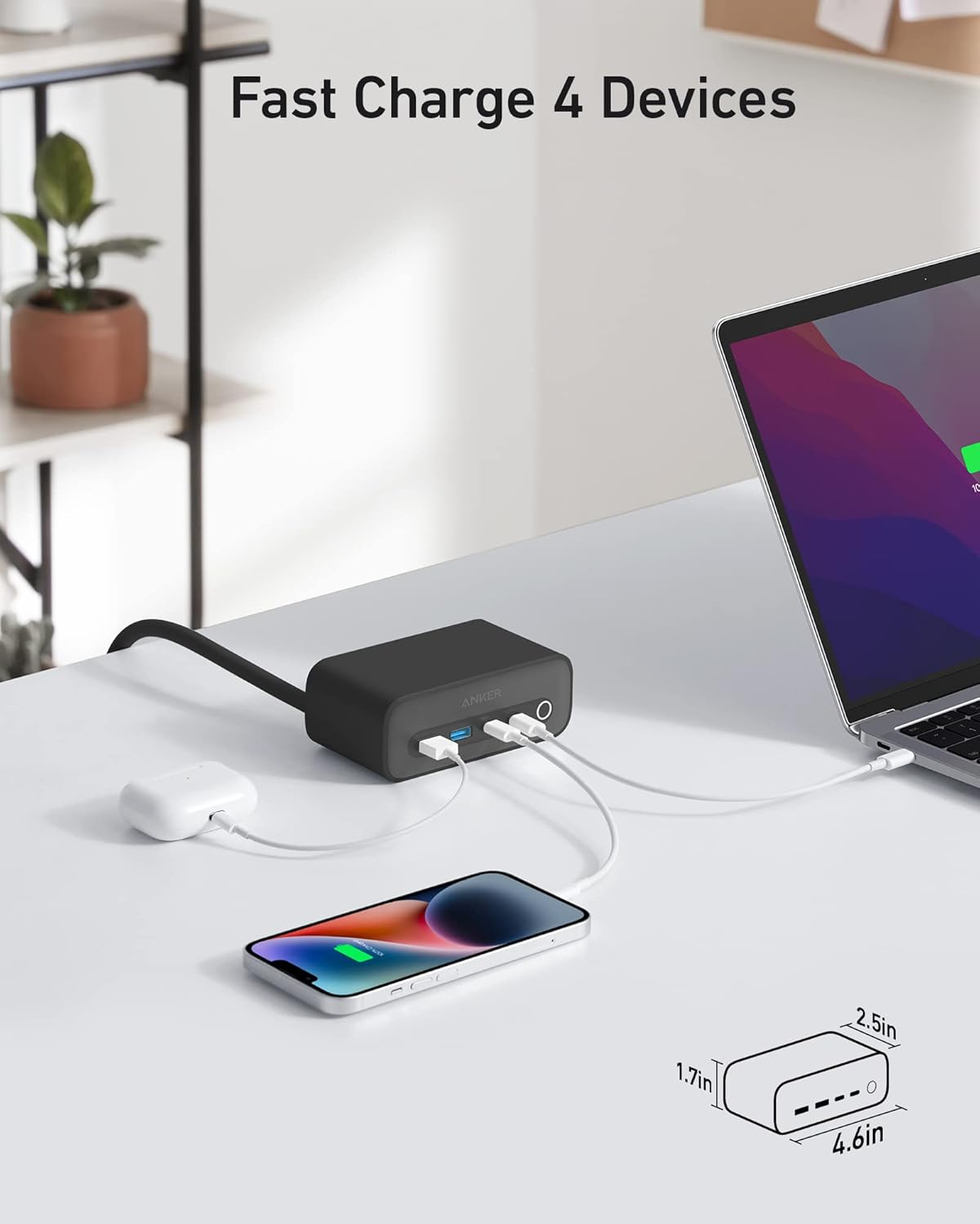 Cargador o Estación de carga regleta de alimentación USB C