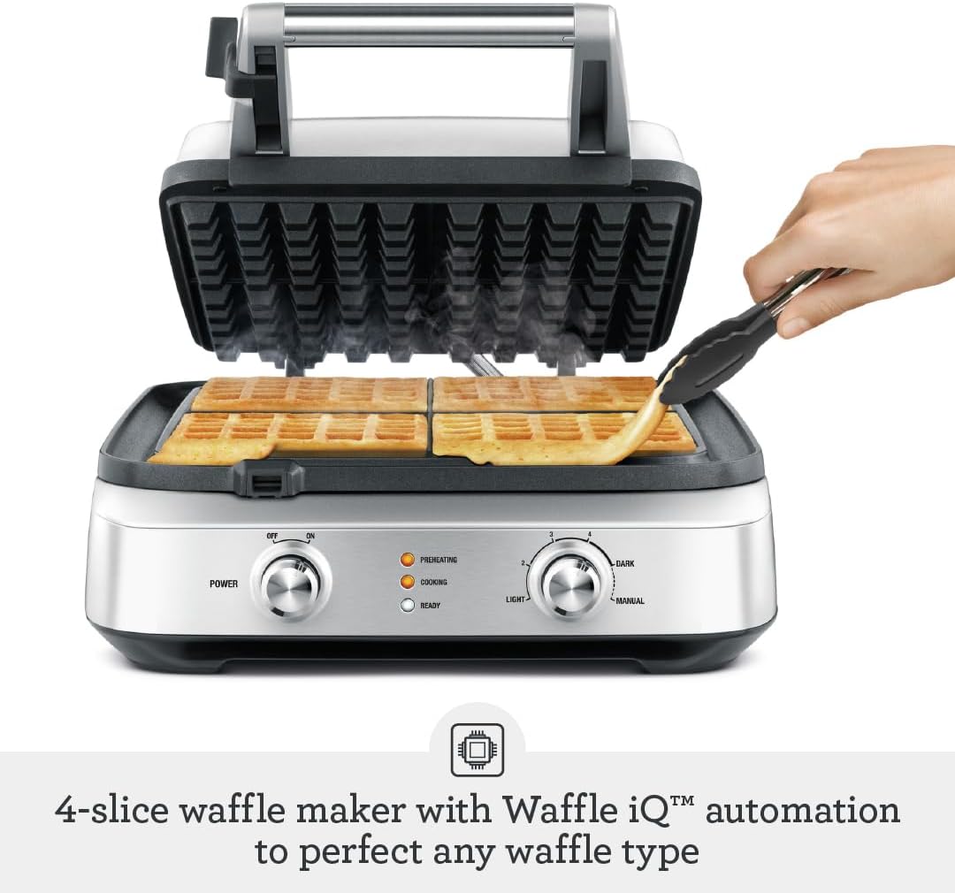 Waffle Maker Breville 4 Rebanadas, 12.25x12.25x5.75 Pulgadas