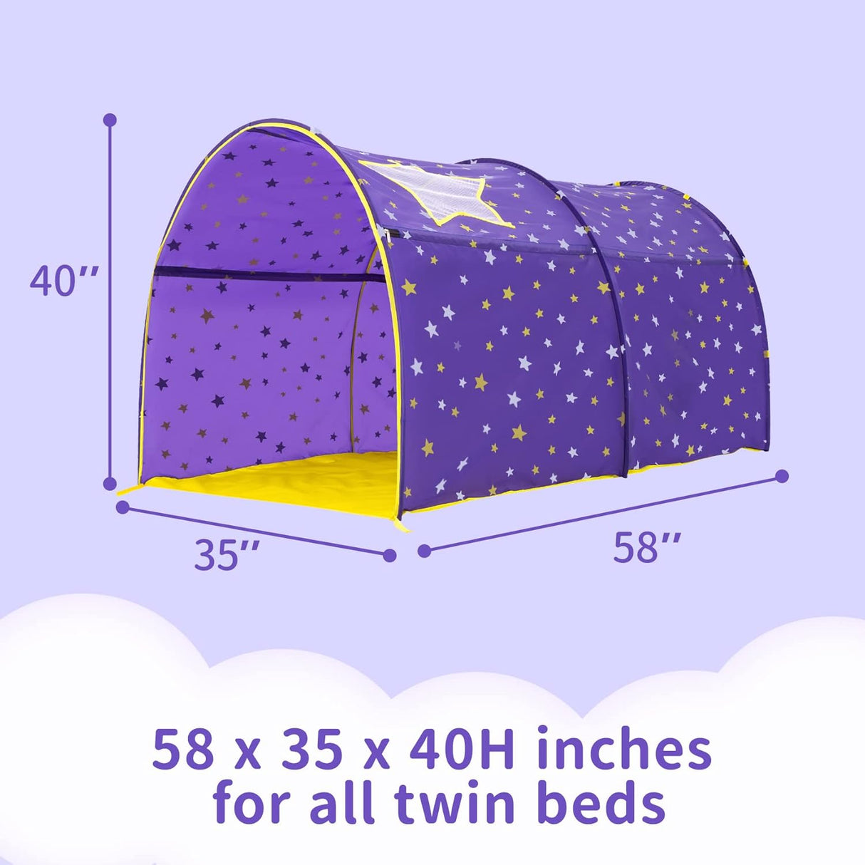 Toldo para cama de ensueño para niños Alvantor Starlight