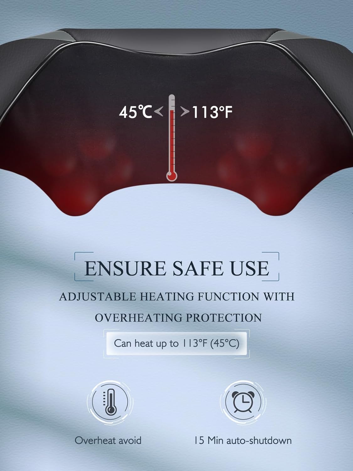 Masajeador Shiatsu con Calor, Alivio para Cuerpo Completo