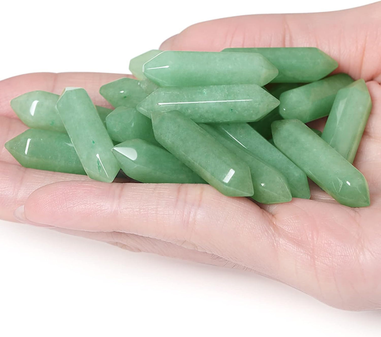 Varitas de Aventurina Verde para Meditación y Terapia Reiki