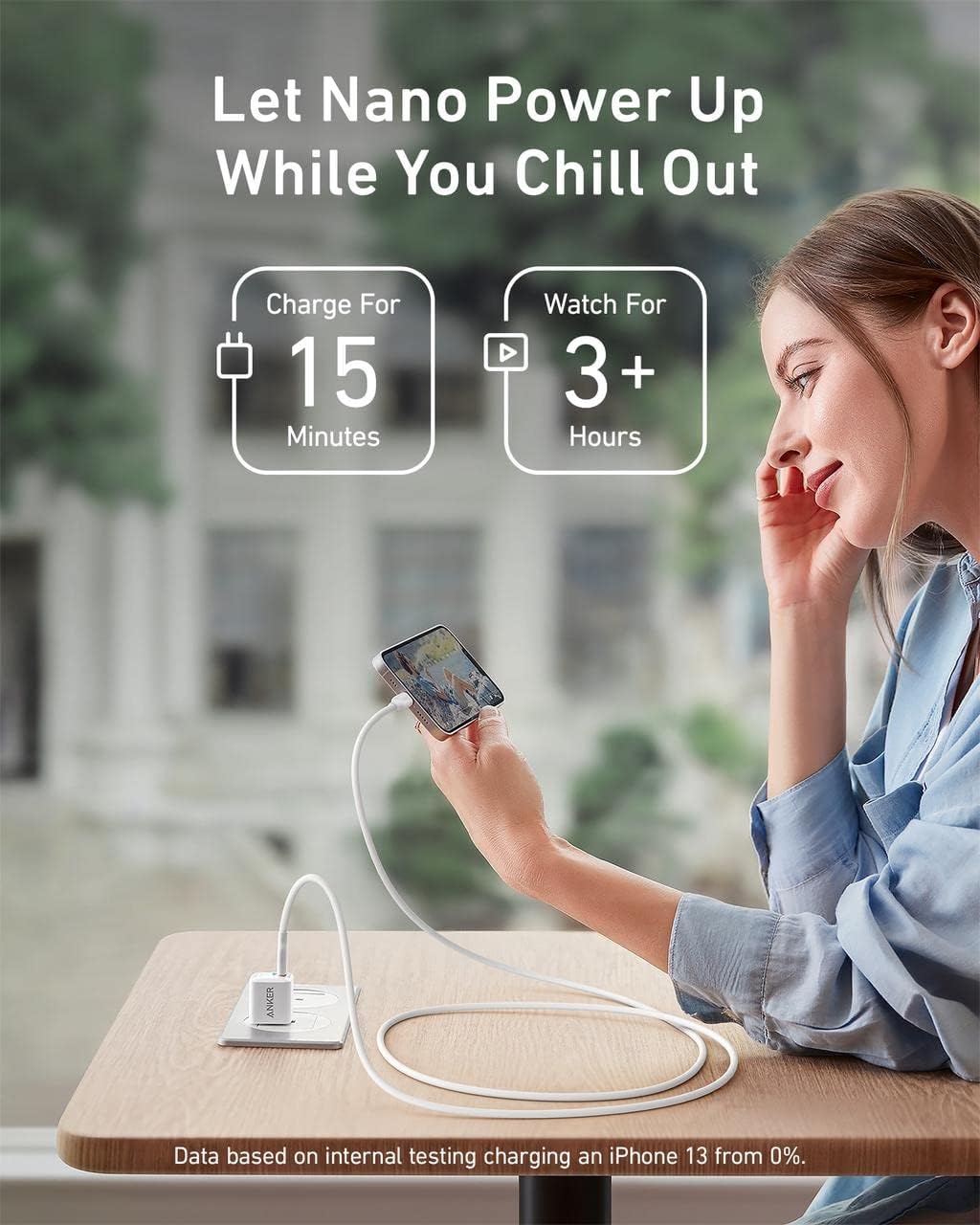 Bloque de cargador USB C de 20 W USB C a Lightning de 6 pies