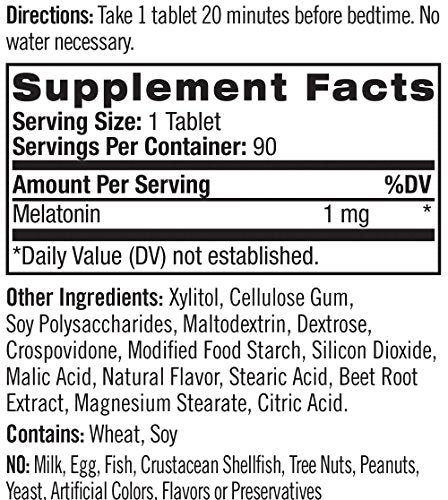 Natrol Tabletas 1 mg, 90 unidades