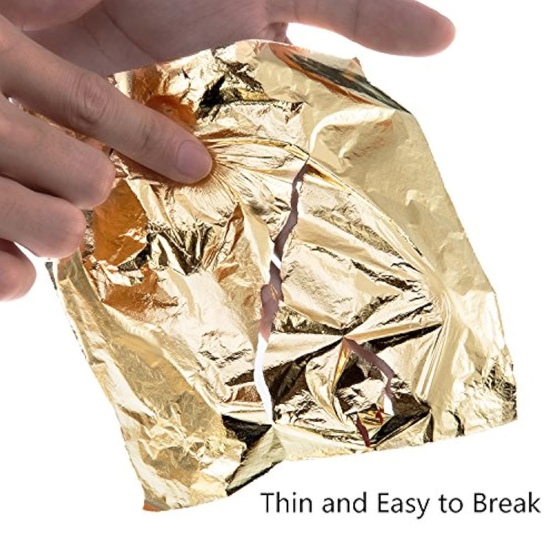100 hojas imitación láminas de oro para decoración, arte, manualidades, tamaño 5.5 x 5.5 pulgadas, de Bememo