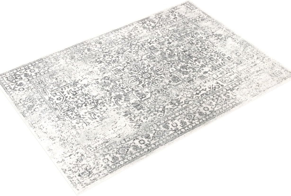 Alfombra de área, diseño oriental desgastado, modelo EVK256F