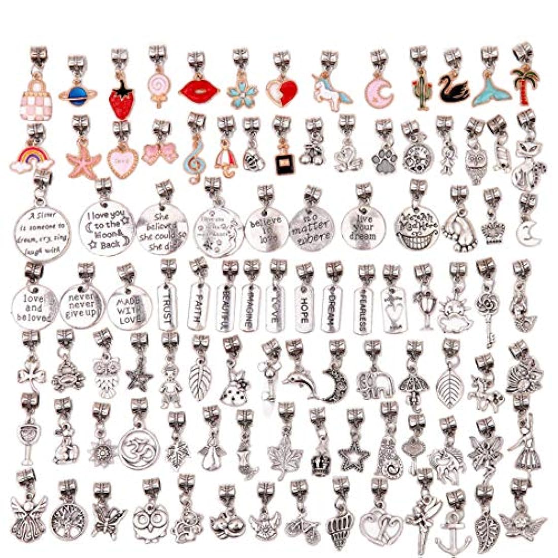 Abalorios de plata envejecida tibetana (100 unidades)