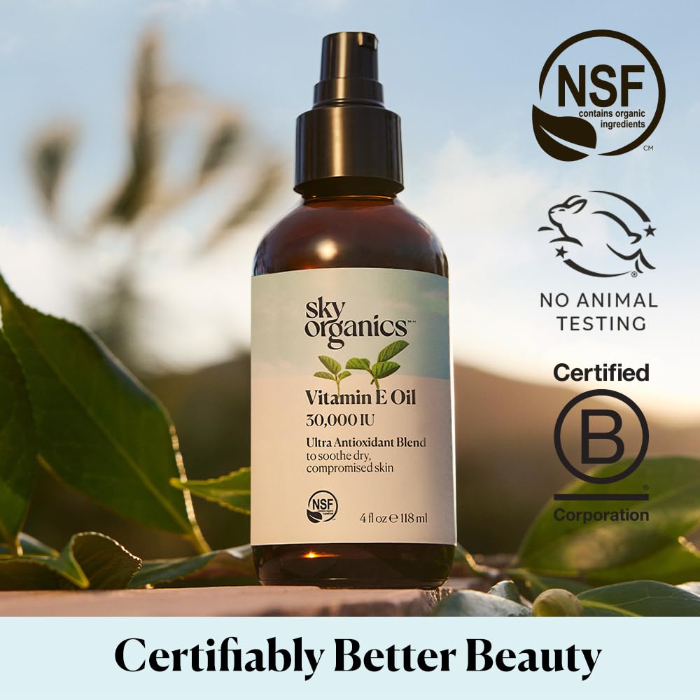 Aceite Facial de Vitamina E Orgánico Antioxidante Reparador