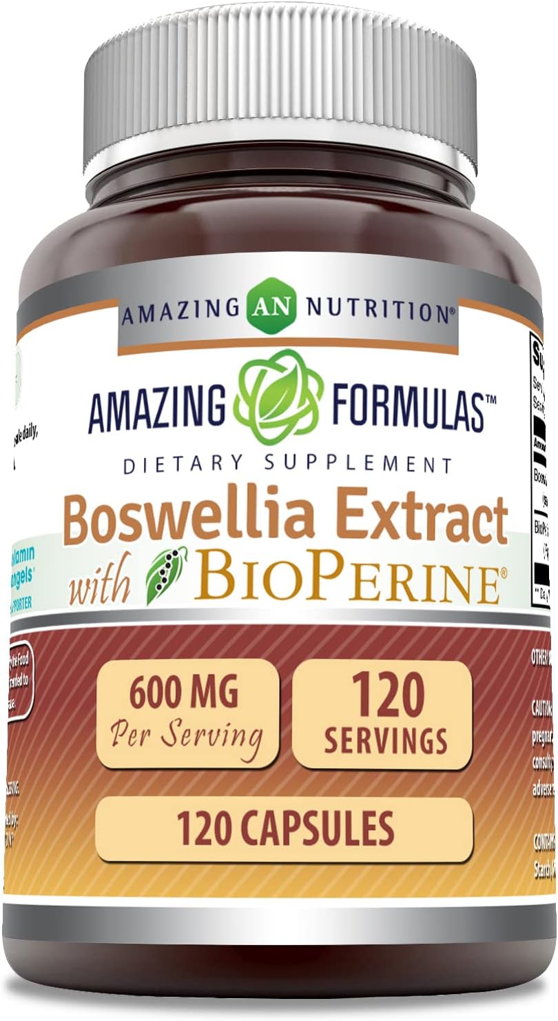 Extracto de Boswellia con Bioperine 600 mg Sin GMO Sin Gluten