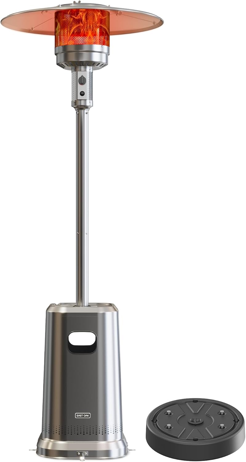 Calentador de patio de acero inoxidable para exteriores