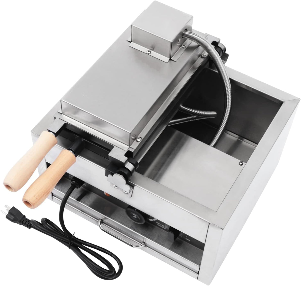 Máquina de Waffles Eléctrica, Acero Inoxidable, Doble Cabeza