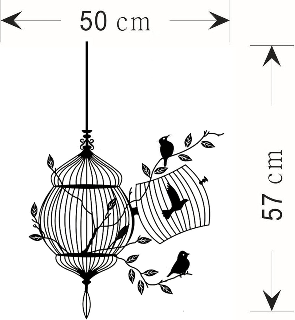 BIBITIME Pegatinas de pared de pájaro negro para pájaros,