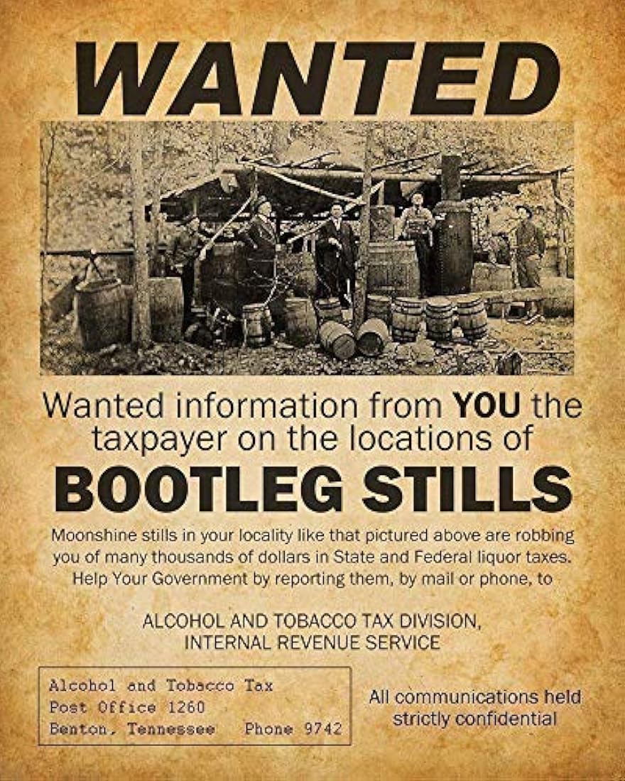 Bootleggers Wanted Art Prints - Conjunto de cuatro fotos