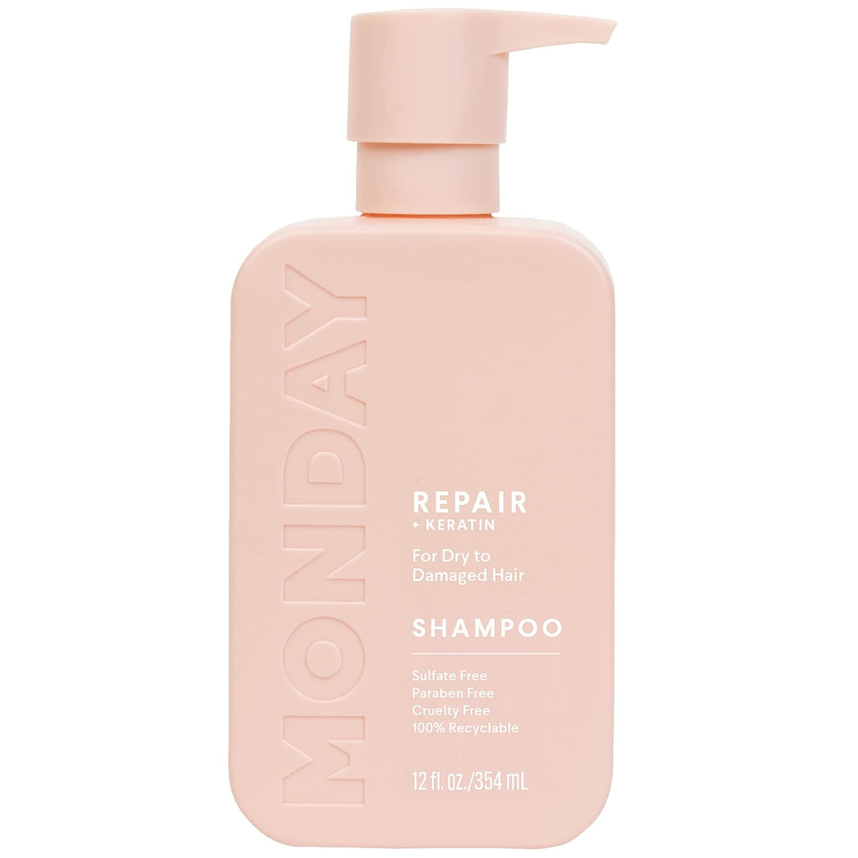 Champú reparador con queratina para cabello seco a dañado