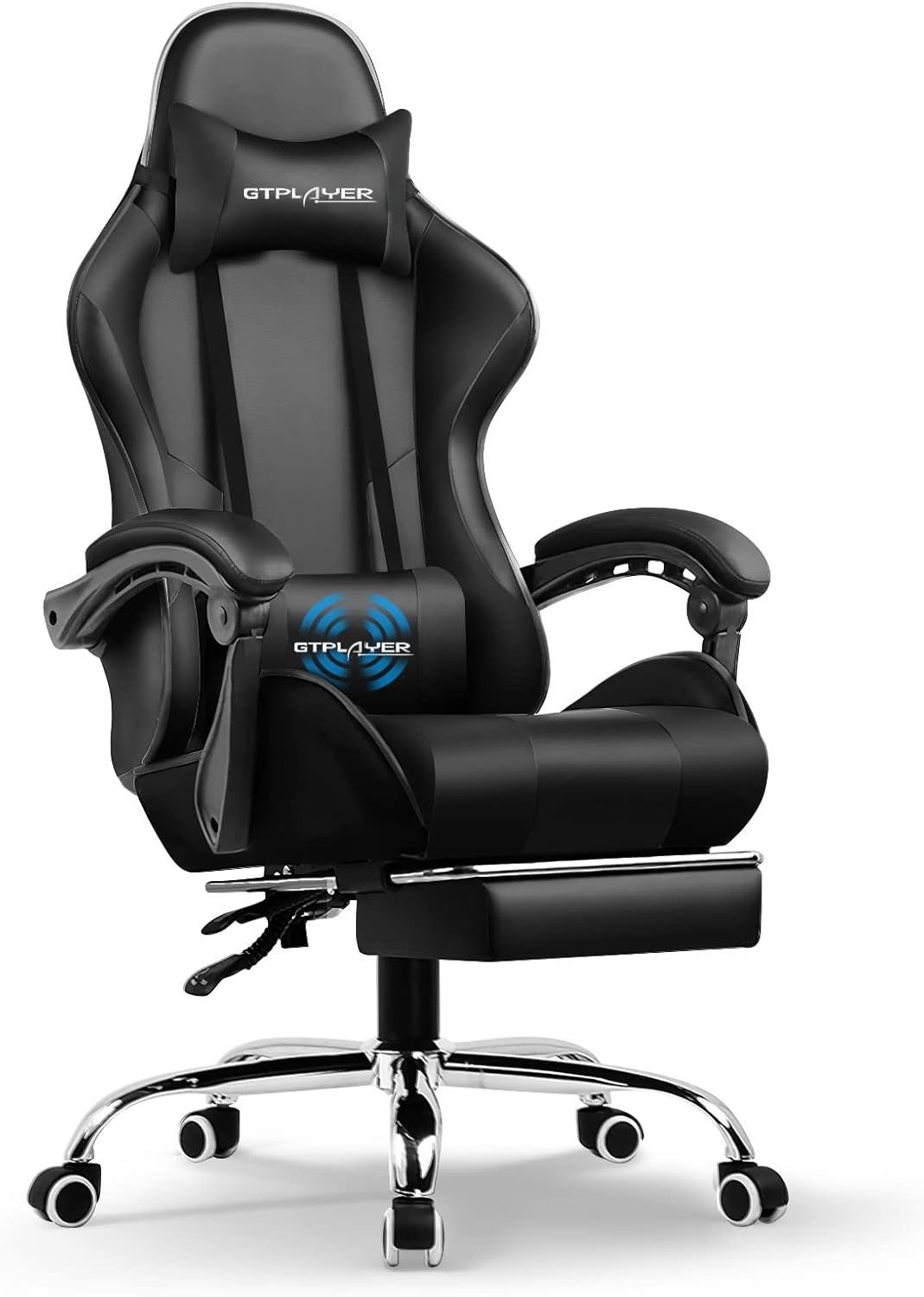 Silla Gamer negra con reposacabezas gt800a GTPLAYER