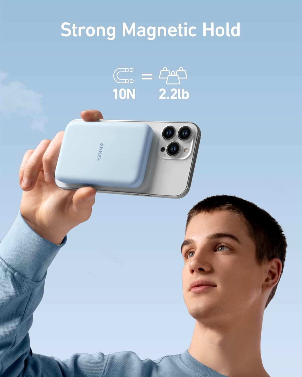 Cargador portátil inalámbrico magnético de 5000 mAh USB-C