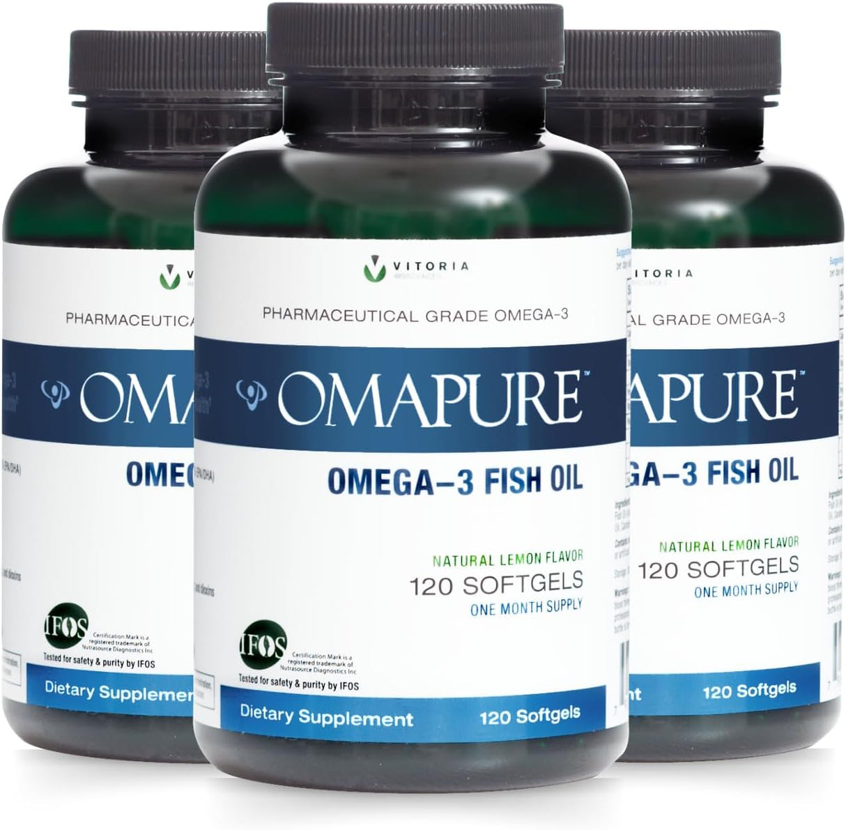 Suplementos de Aceite de Pescado Omega 3 - Alta EPA/DHA 120 caps
