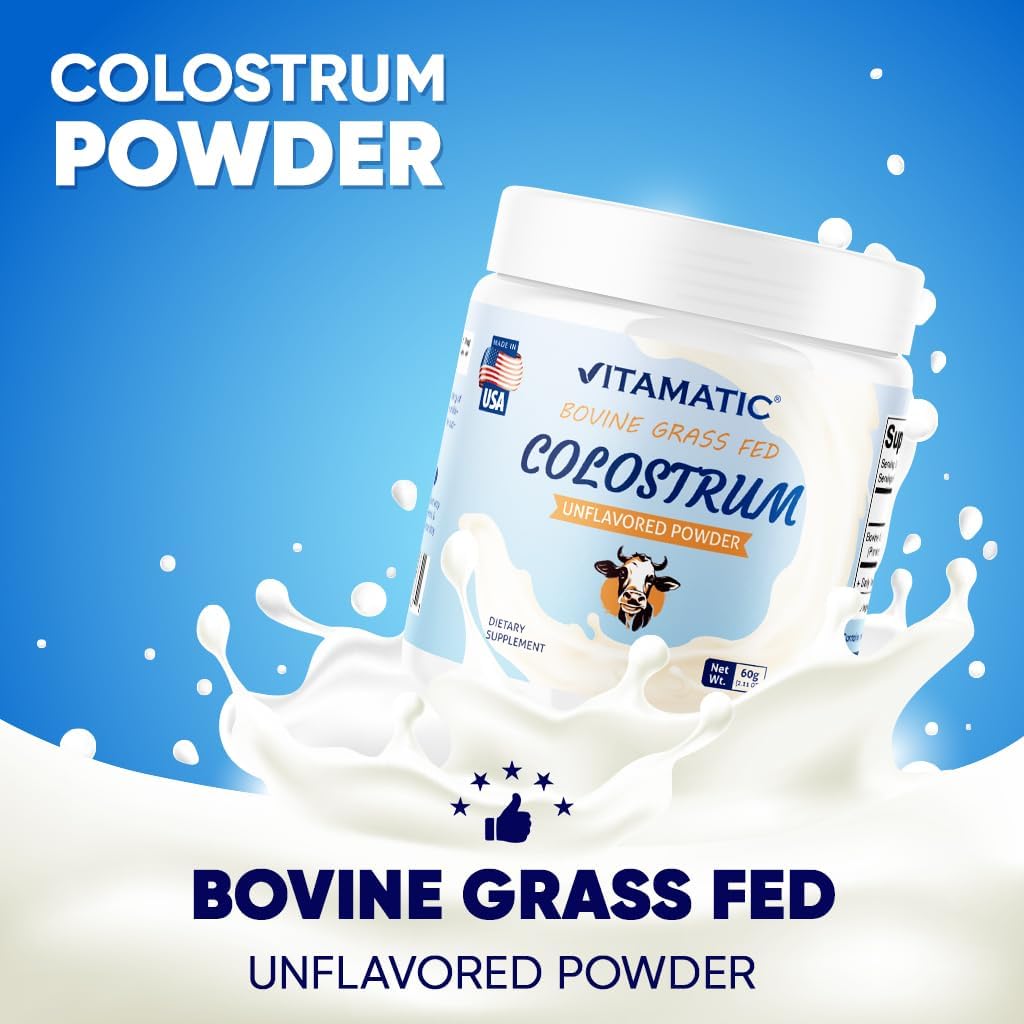 Colostro Bovino Vitamatic - Salud Digestiva y Recuperación 30 Serv.