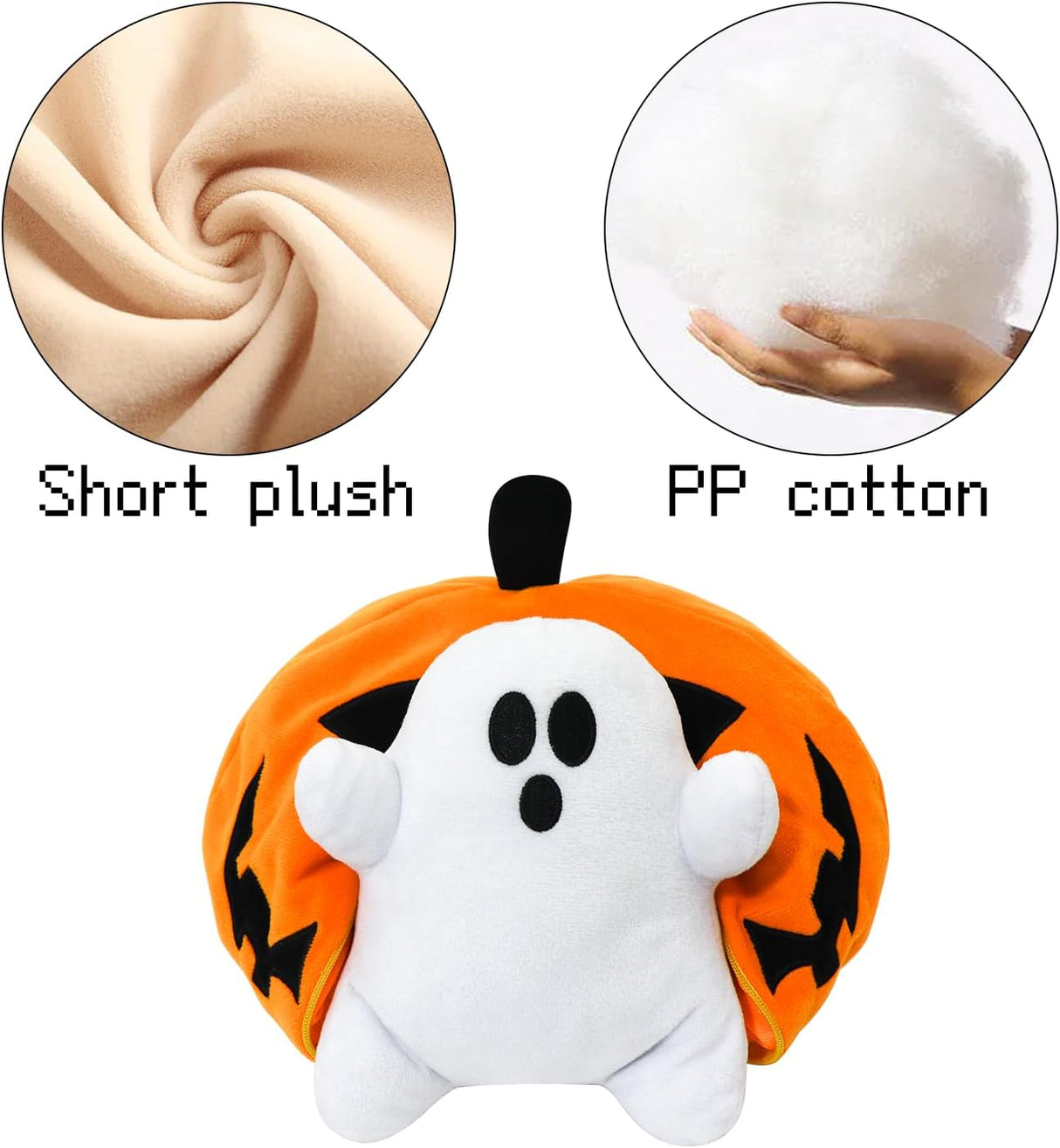 Muñeco de Calabaza Fantasma - Suave y Acogedor - Juguete