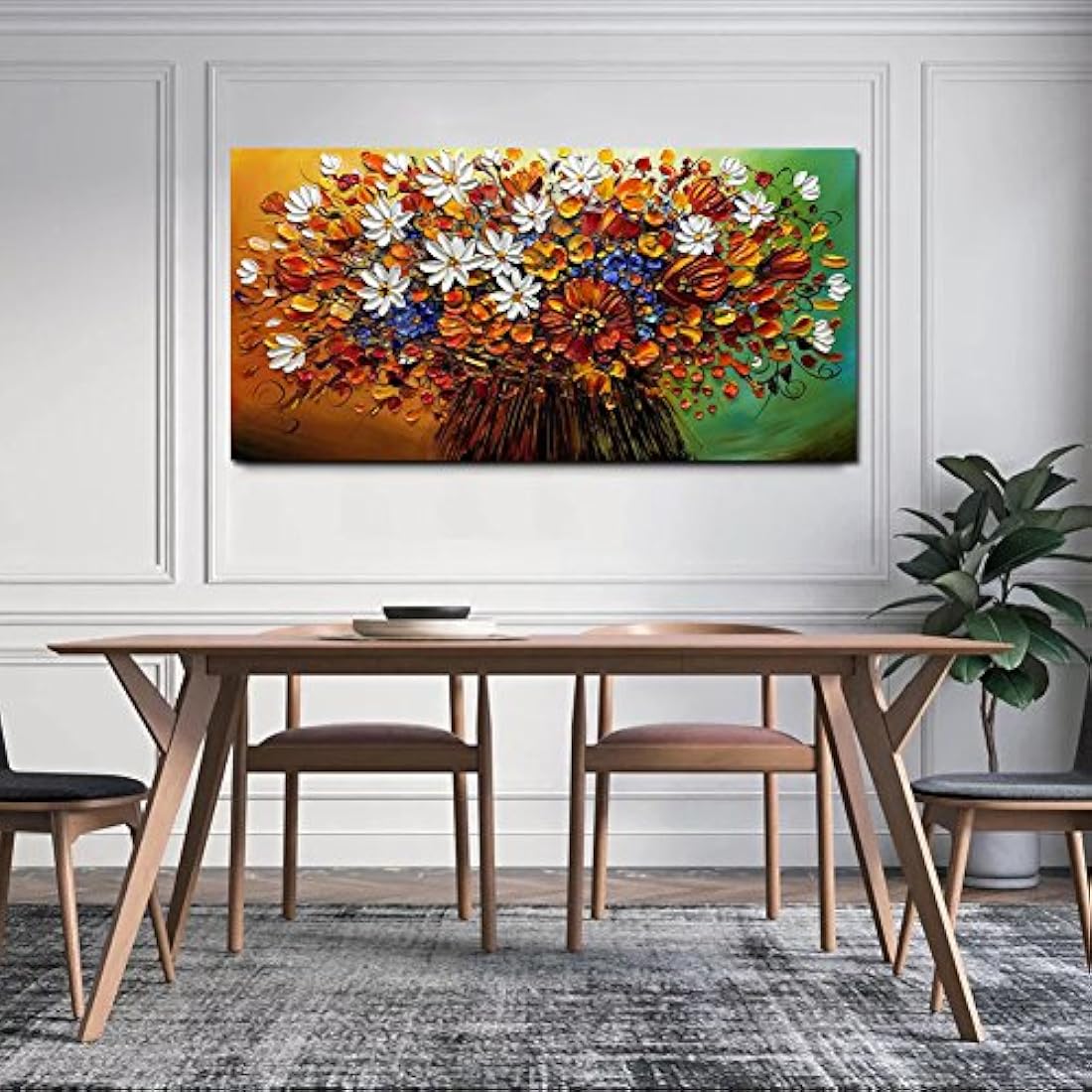 Pinturas 24x48 pulgadas al óleo Pintura 3D Pintado a mano