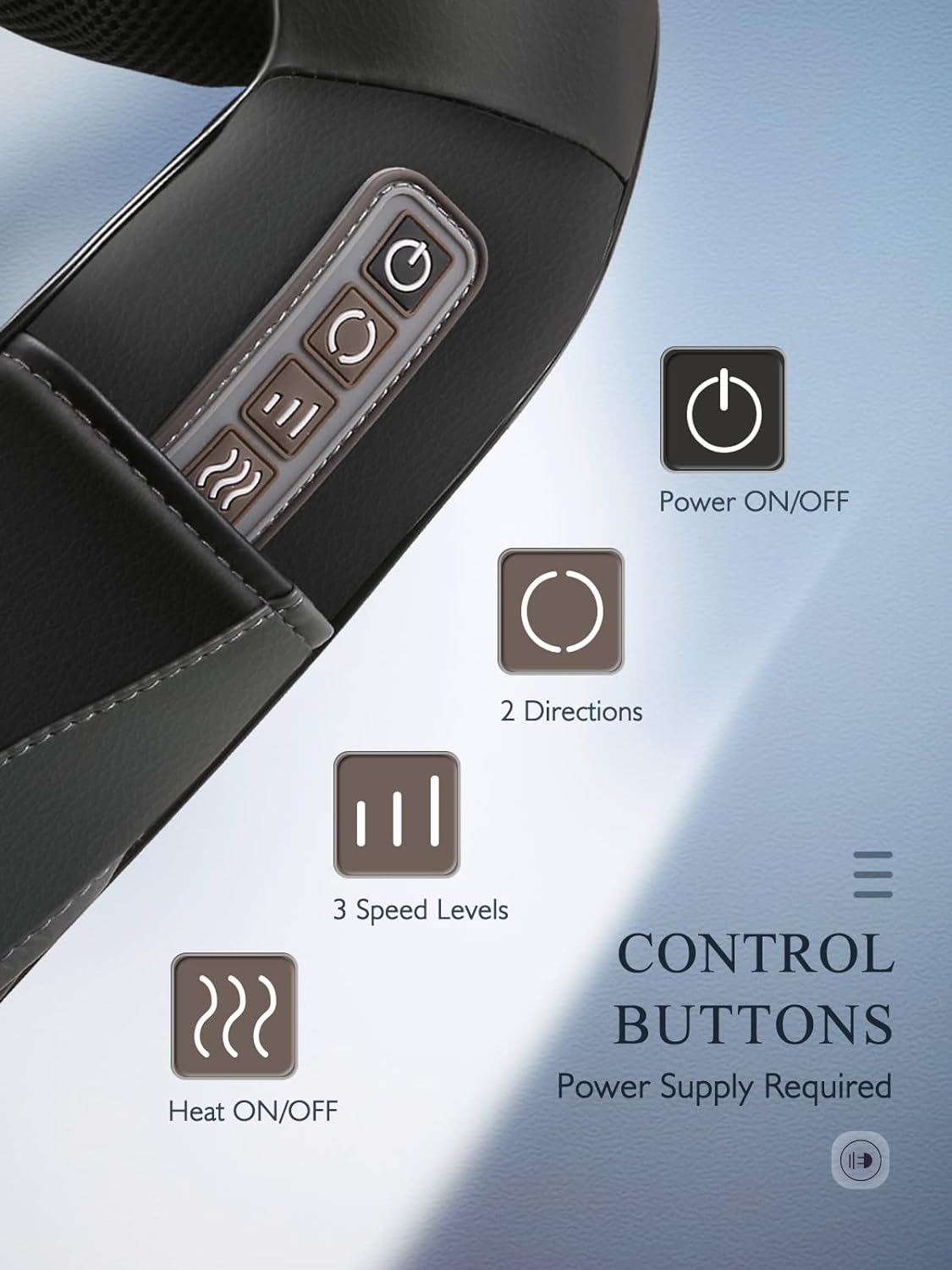 Masajeador Shiatsu con Calor, Alivio para Cuerpo Completo