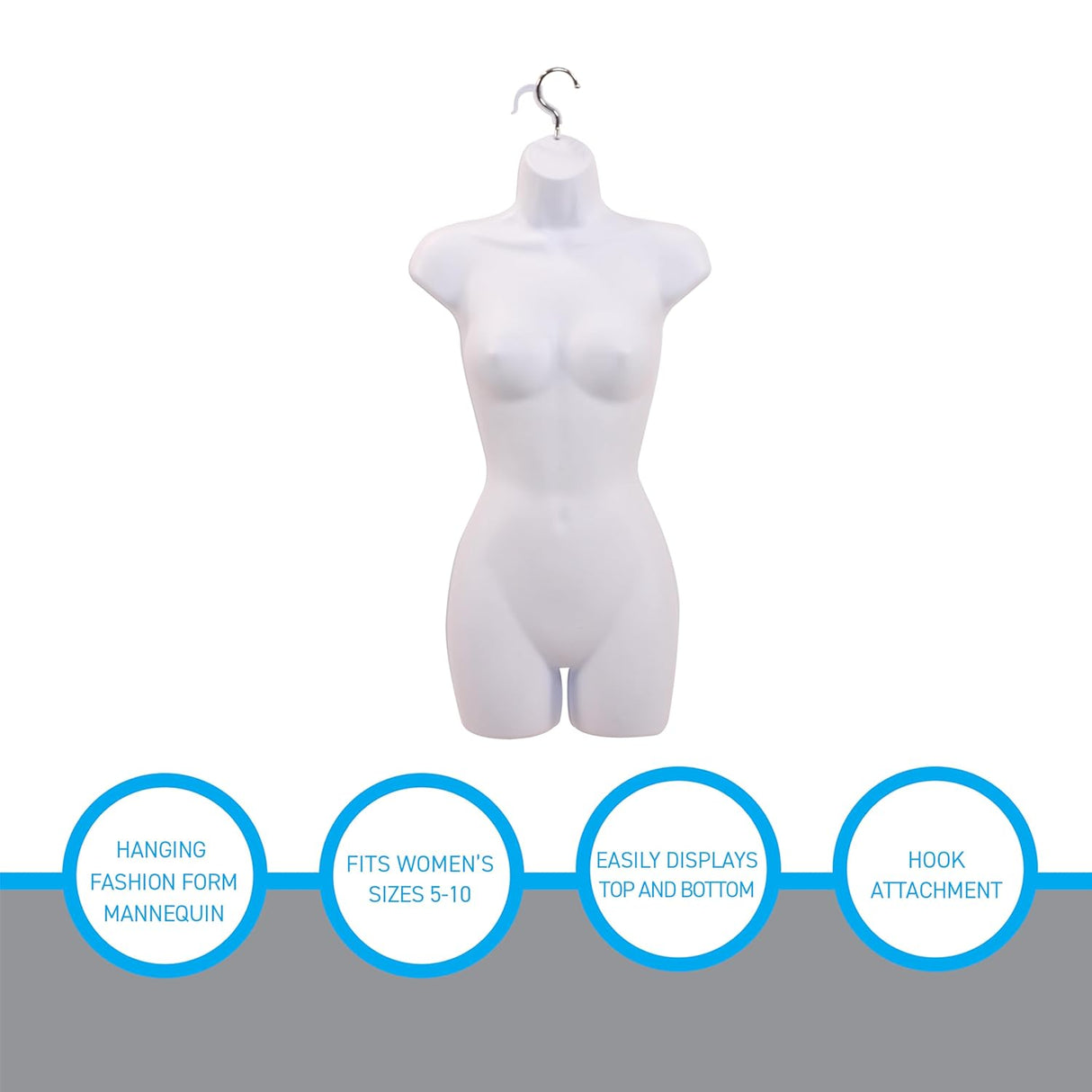Torso Maniquí Femenino SSWBasics - Moldeado y Resistente - 5-10