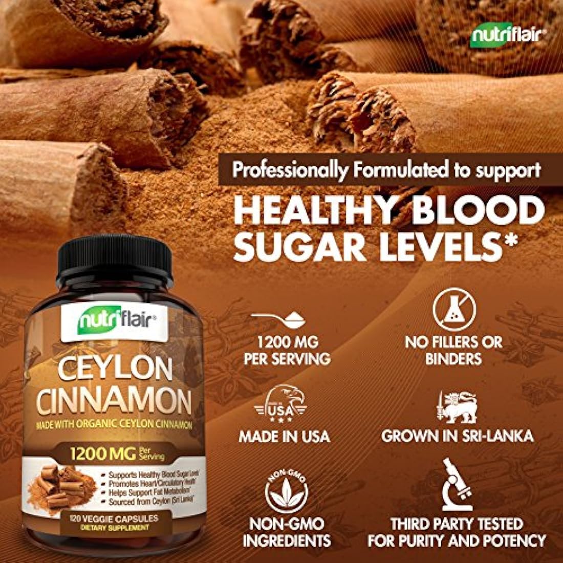 Canela de Ceilán orgánica certificada NutriFlair