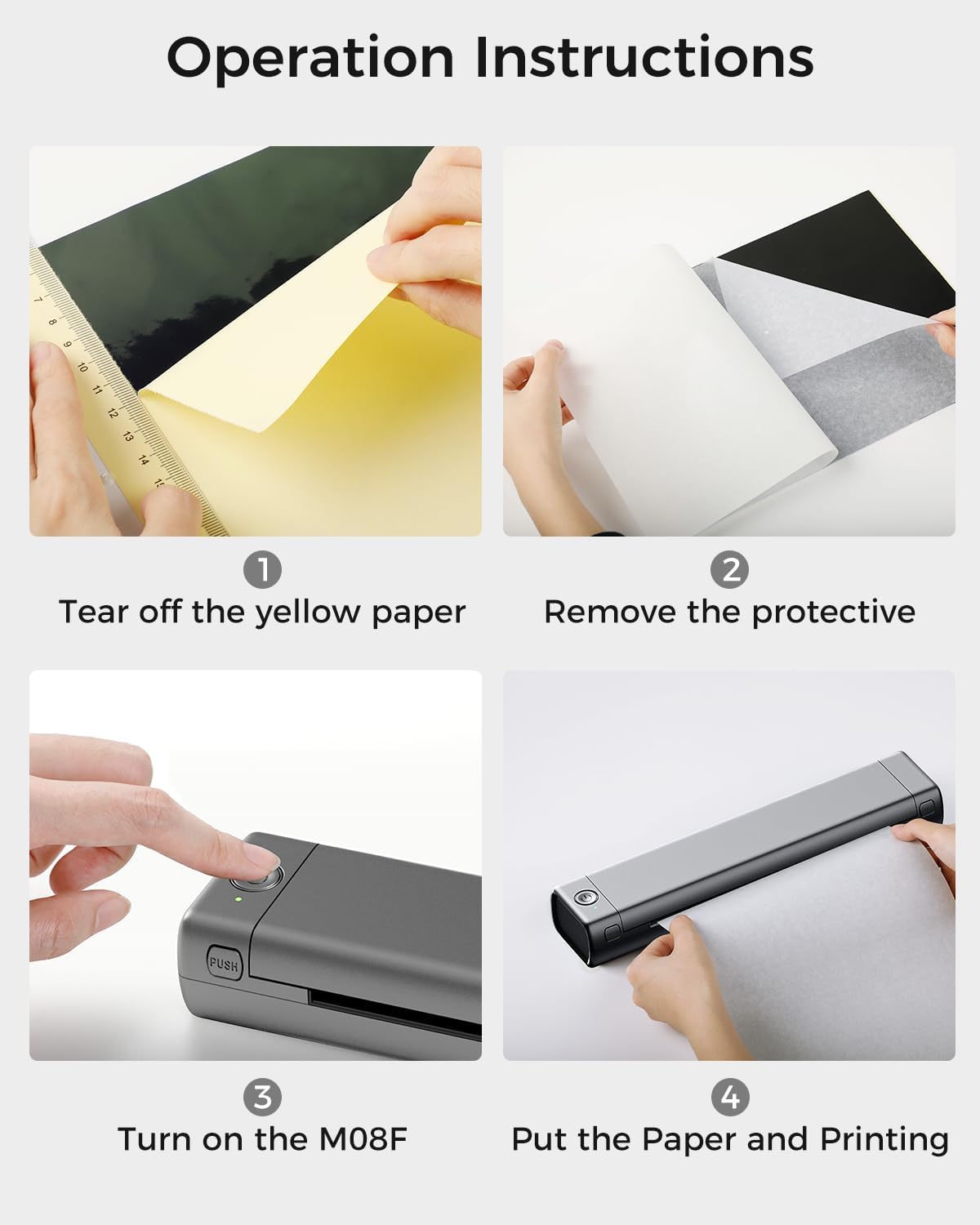 Phomemo M08F - Impresora Bluetoothde tatuaje máquina térmica