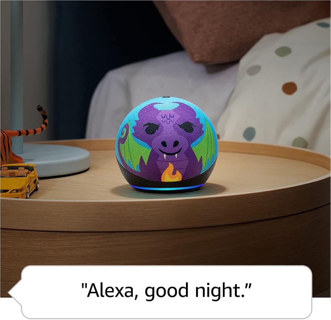 Echo Dot Kids cuenta con control parental y diseño de dragon