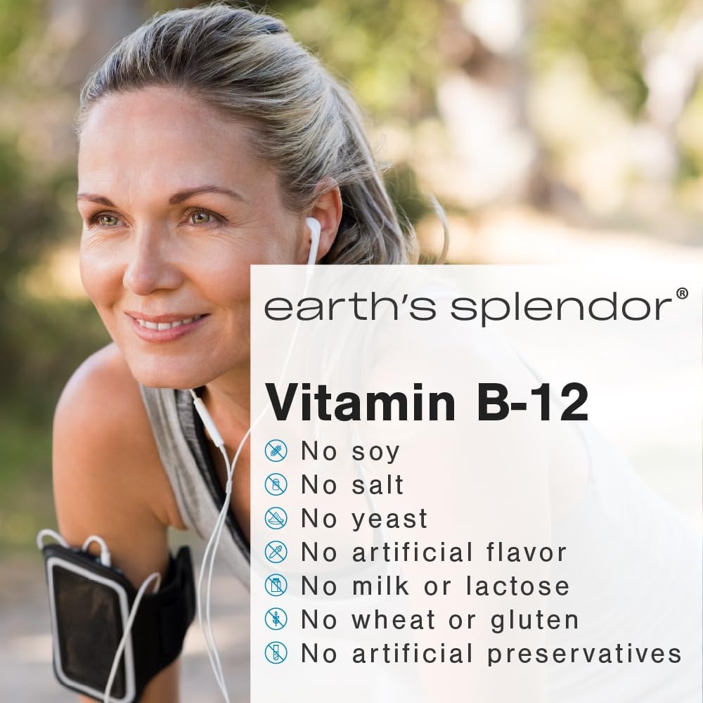 Suplementos Energéticos B12, Earth's Splendor, 200 Tabletas