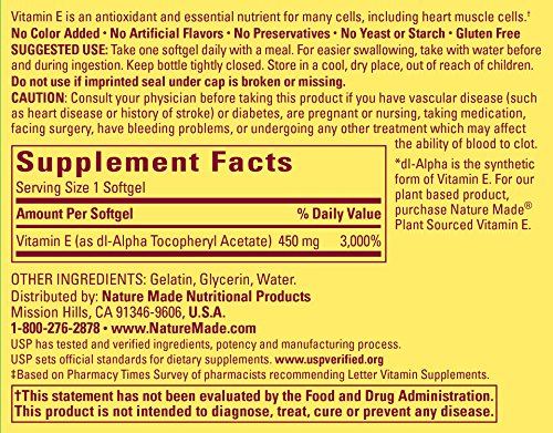 Vitamina E 1000 UI Cápsulas blandas 60 Ct