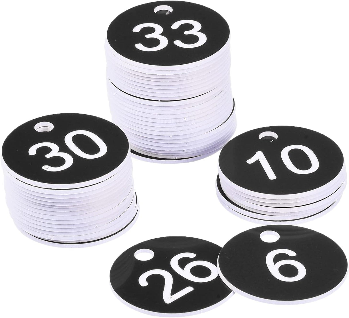 MECCANIXITY Etiqueta de identificación redonda del 1 al 50