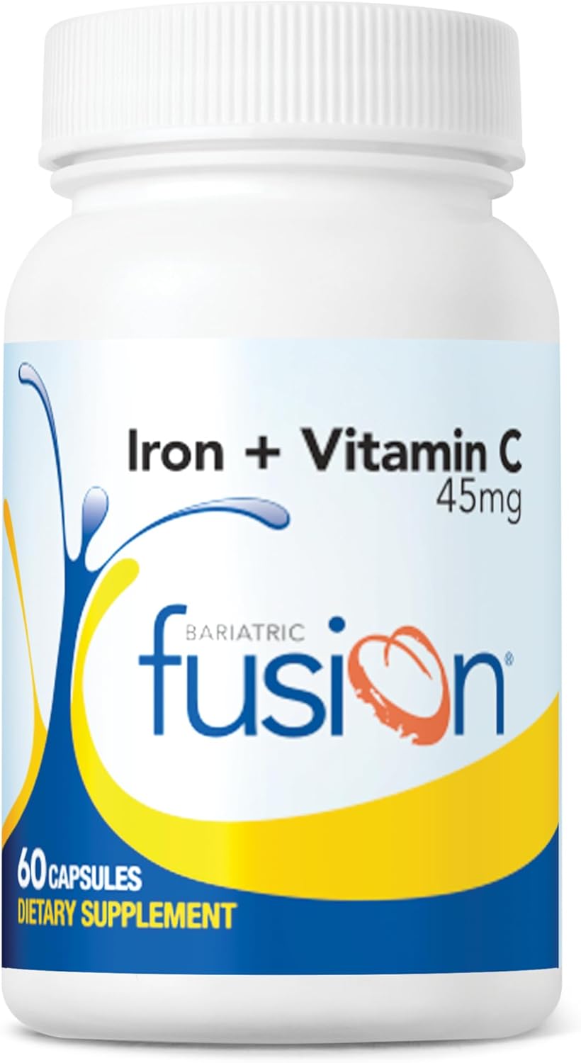 Suplemento de hierro de 45 mg con vitamina C 60 unidades