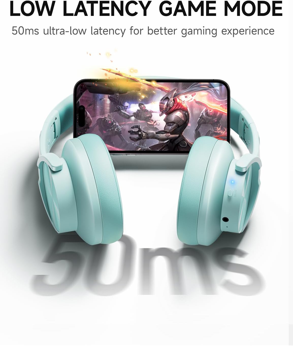 Auriculares Bluetooth Over Ear, 120H Autonomía, 3 Modos EQ