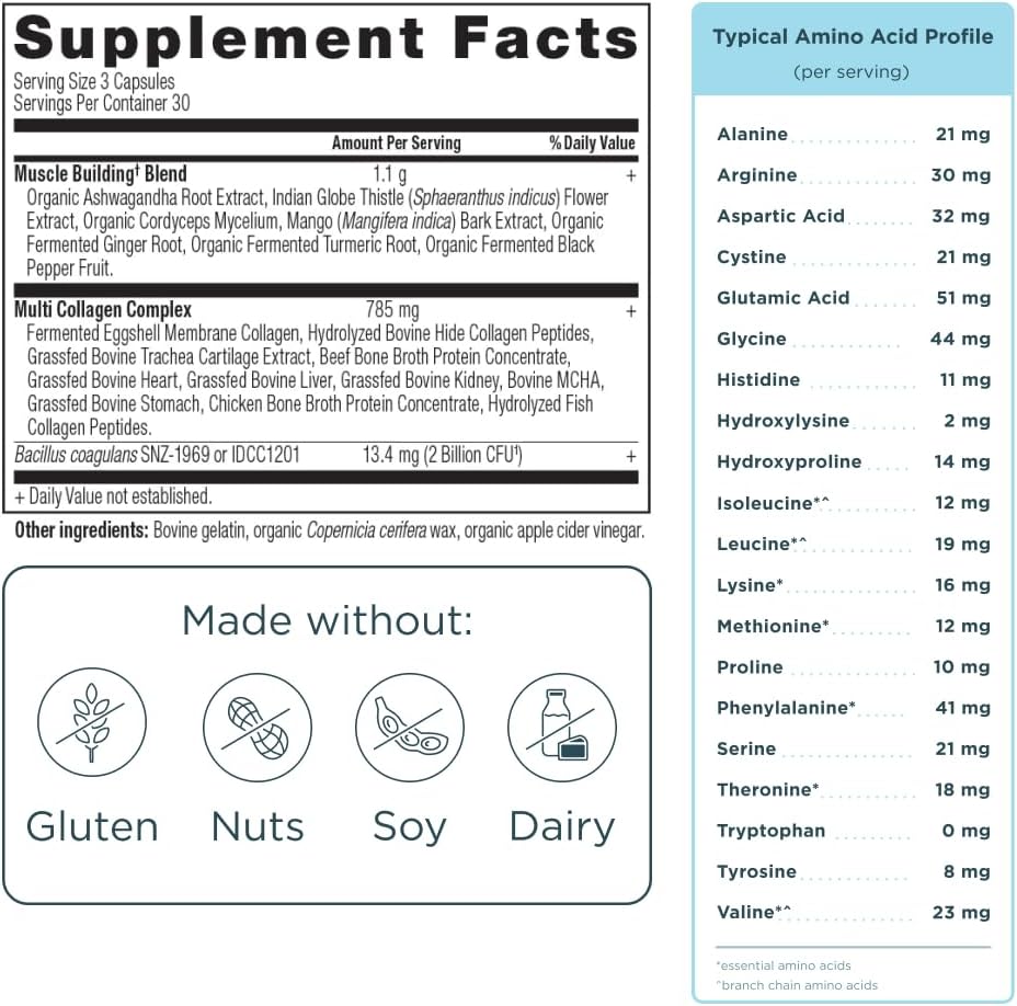 Proteína de Colágeno Avanzado con Probióticos, 90 uds